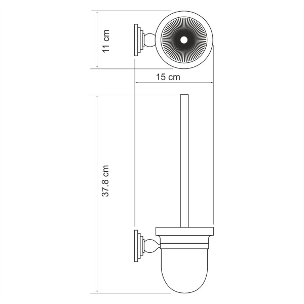 Щетка для унитаза WasserKRAFT Ammer K-7000, K-7027