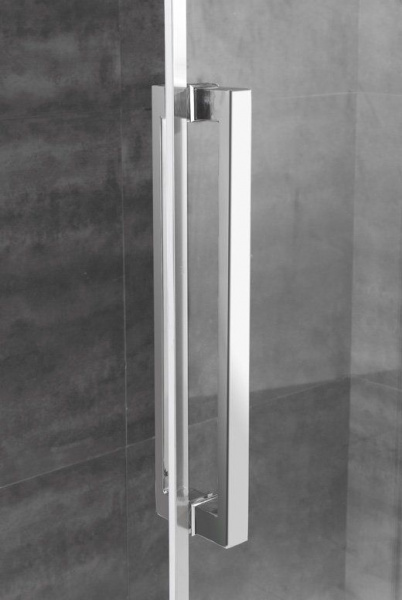 Душевая кабина Cezares Lux Soft 130*90*200 см, прозрачное стекло, хромированный профиль, LUX-SOFT-W-