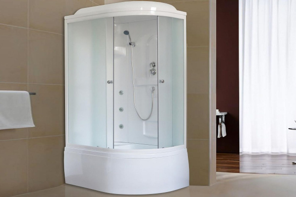 Гидромассажный бокс Royal Bath 120х80х217, матовое стекло, белый профиль, левая, RB 8120ВК2-M-L