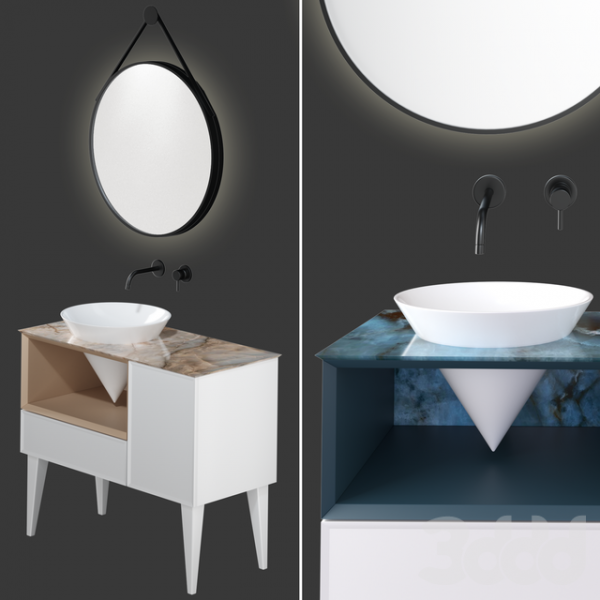 Спец. изделие декоративное Kerama Marazzi Cono/Коно ониче бежевый (задняя стенка), COb.VT279\56