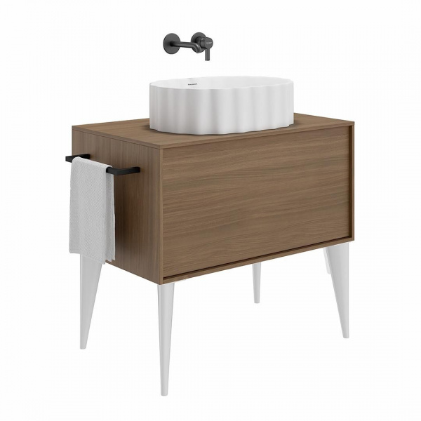 Тумба Kerama Marazzi Atollo/Атолло напольная/подвесная с ящиком 80, деревянная, AT.80\WD