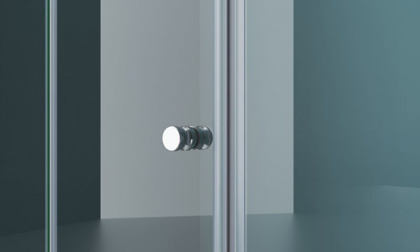 Душевая дверь BelBagno 1750x1950, прозрачное стекло, хромированный профиль, ALBANO-BS-13-100+80-C-Cr