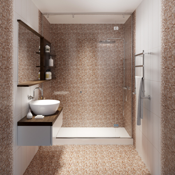 Керамическая плитка настенная Cersanit Хаммам (Hammam) рельеф коричневый 20х44, 12160