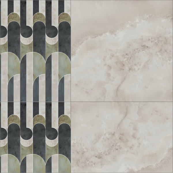 Керамическая плитка напольная Kerama Marazzi Милан Бордюр Джардини наборный 60x15x11, ID123