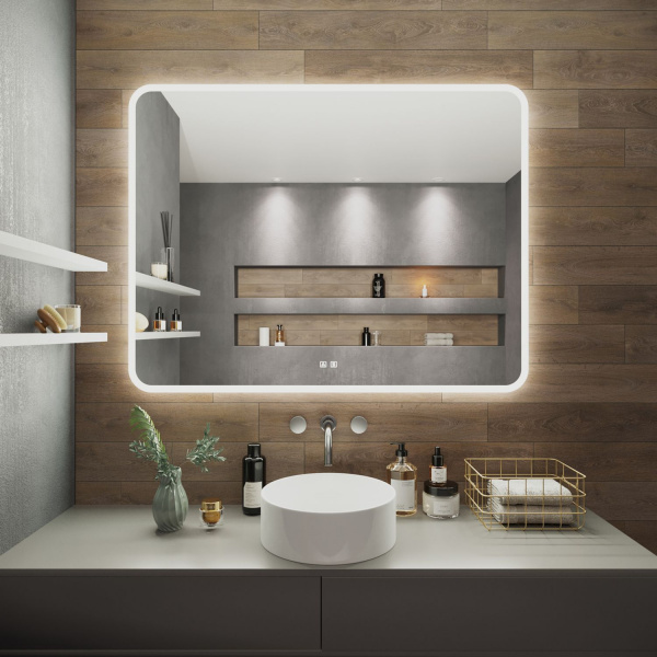 Зеркало Aqua de Marco Амазон Мюзик 120*80 см, с LED-подсветкой, Bluetooth, динамики, антизапотевание