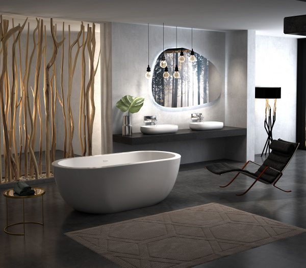 Ванна акриловая BelBagno 180*86 см, белая, BB13-1800