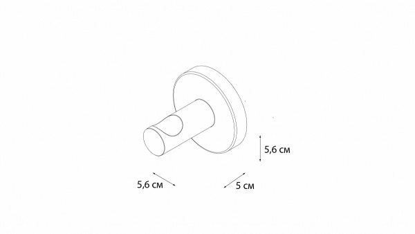Крючок Fixsen Готель, одинарный, хром, FX-31005B