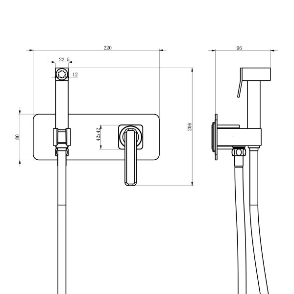 Смеситель для биде Lemark Mista, LM6419WG