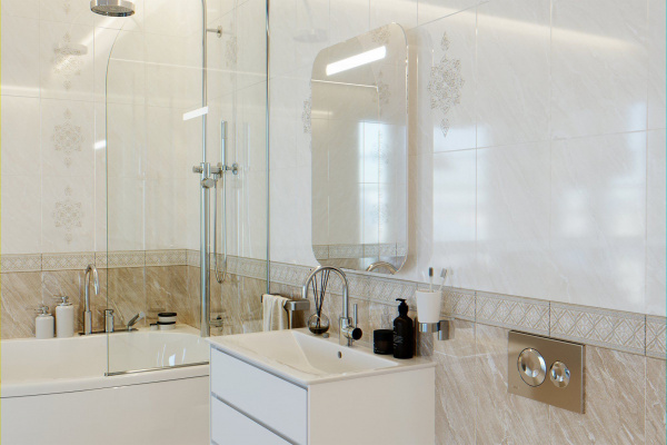 Керамическая плитка настенная Global Tile Гестия / Gestia Беж. 27x40 ornament plus, 9GE0201TG