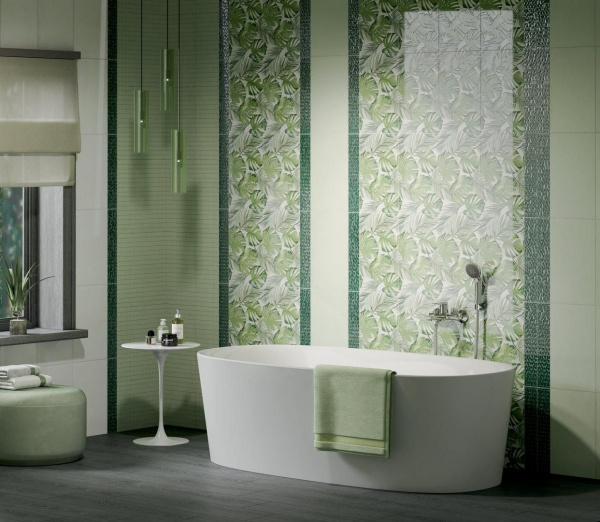 Декор Kerama Marazzi Левада мозаичный зеленый светлый глянц 25х40, MM6409