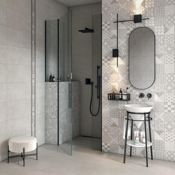 Керамическая плитка настенная Kerama Marazzi Онда структура серый светлый мат 30х60, 11217R