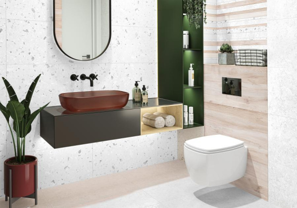 Керамическая плитка настенная New Trend Плэй белый / Play White 30*60, WT36PLY00