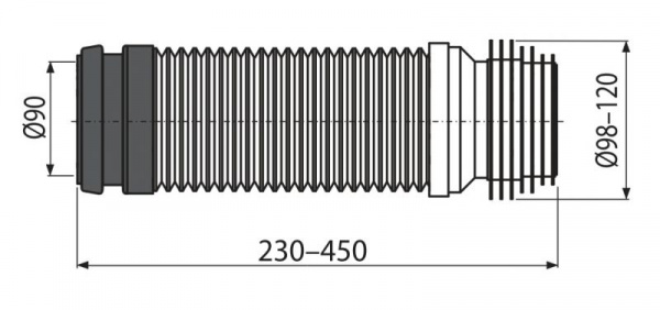 Гибкое колено Alcadrain 90/110 flexi, M9006