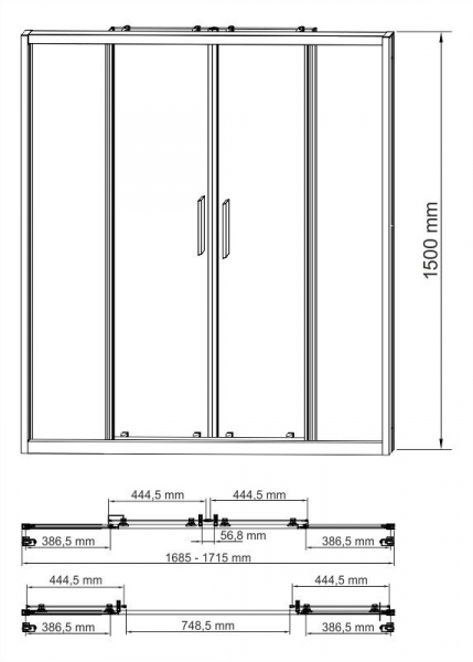 Шторка на ванну WasserKRAFT Lippe, 45S02-170