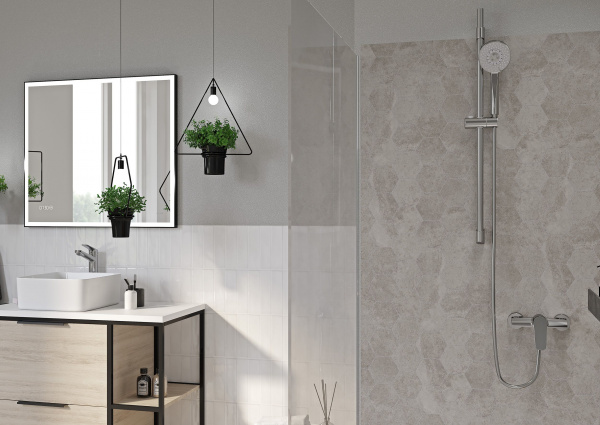 Мозаика Cersanit Лофтхаус (Lofthouse) серый рельеф 28,3х24,6, LS6O096