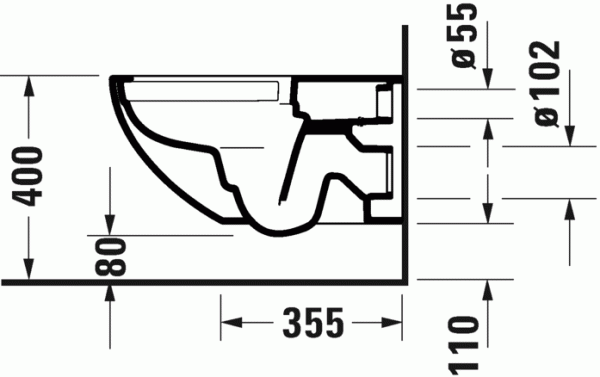 Унитаз подвесной Duravit Architec Rimless с сиденьем микролифт, 45720900A1