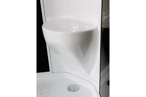 Гидромассажный бокс Royal Bath 100х100х217, черное/прозрачное стекло, хромированный профиль, RB 100H
